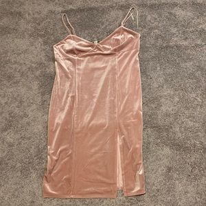 VELVET PINK BODYCON DRESS - 3X